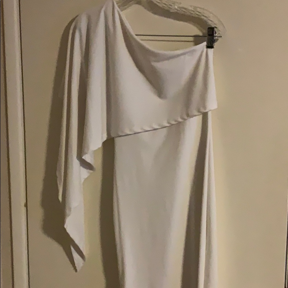 One shoulder midi cocktail dress